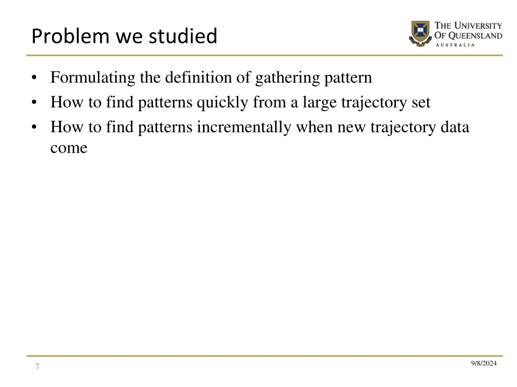 problem we studied