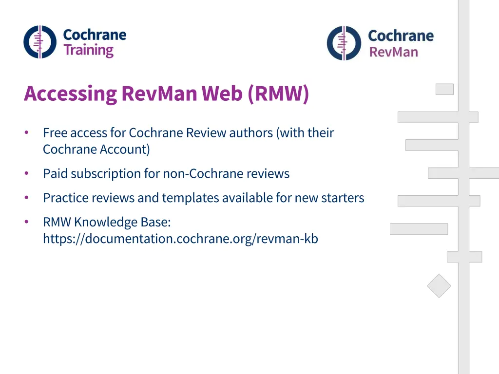 accessing revmanweb rmw