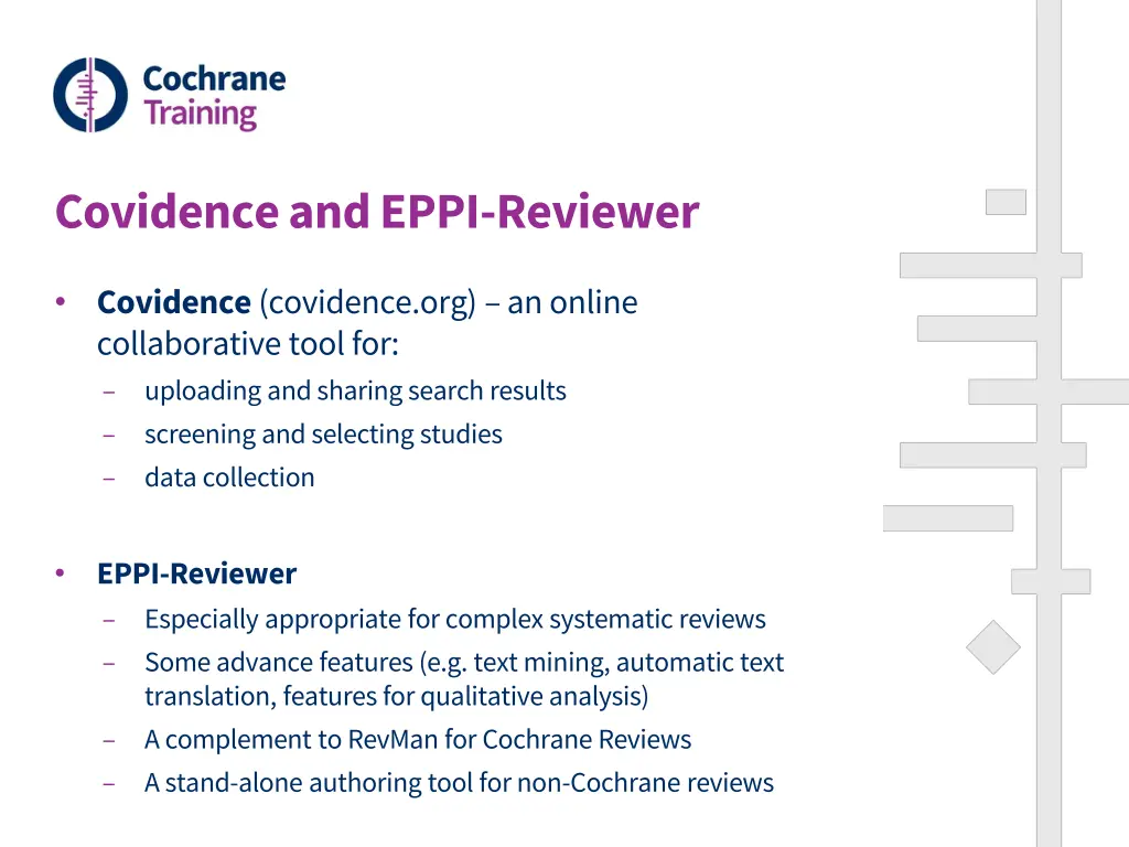 covidence and eppi reviewer