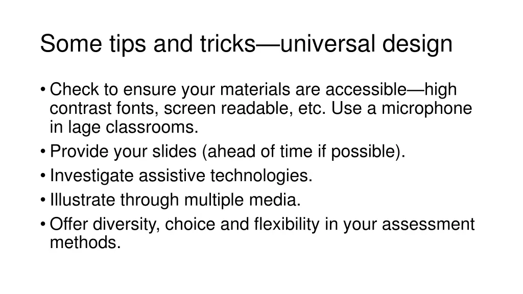 some tips and tricks universal design 1