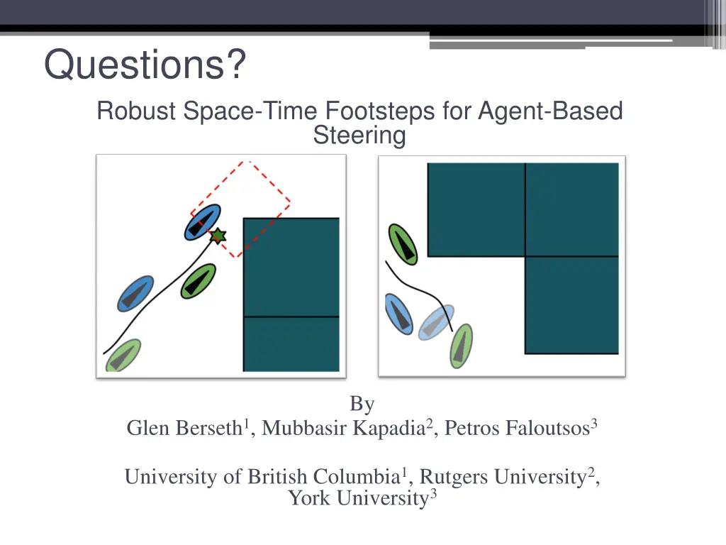 questions robust space time footsteps for agent