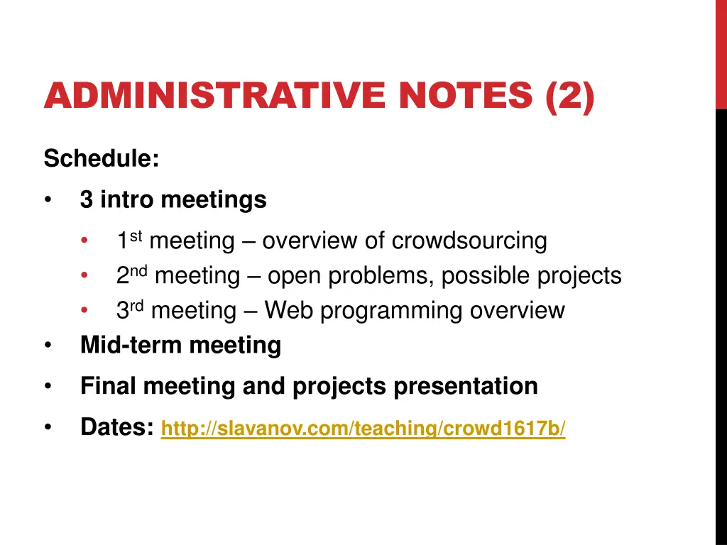 administrative notes 2