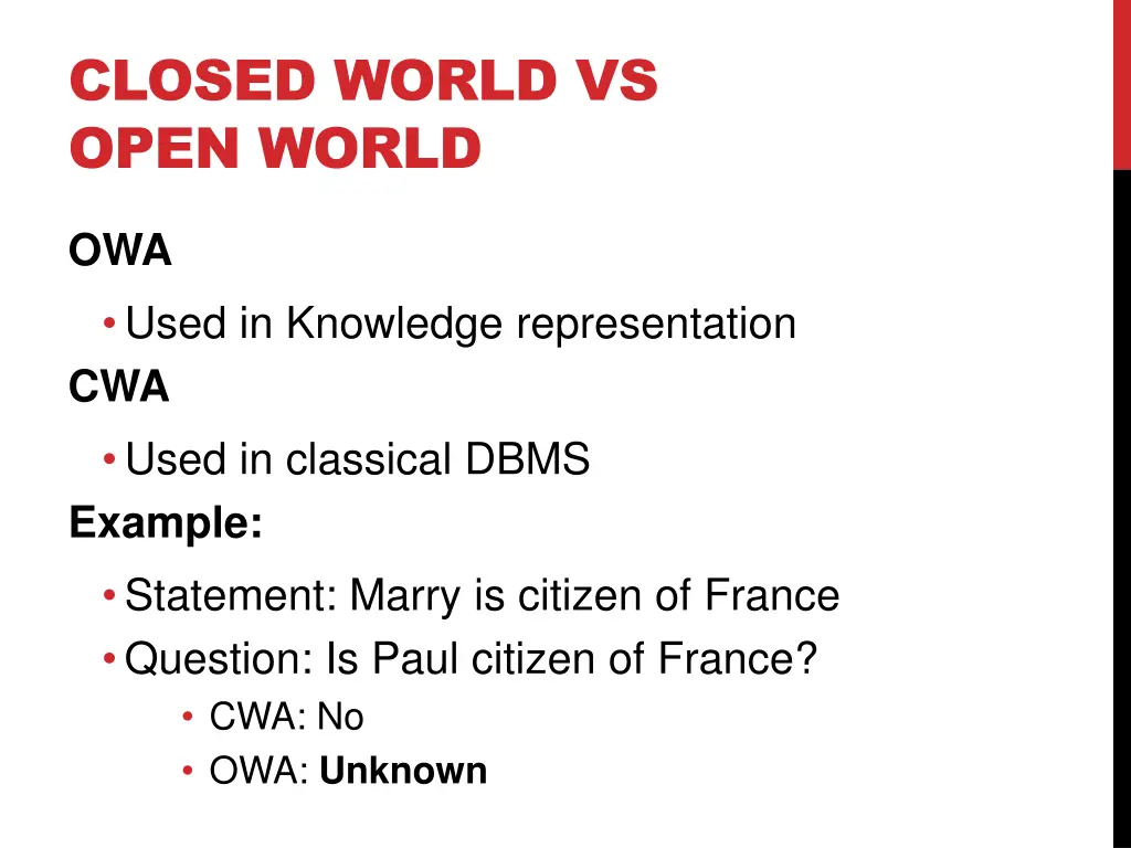 closed world vs open world