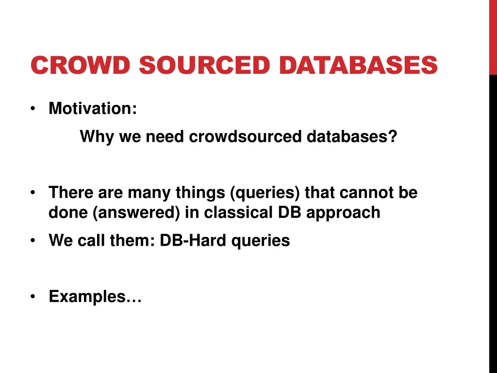 crowd sourced databases