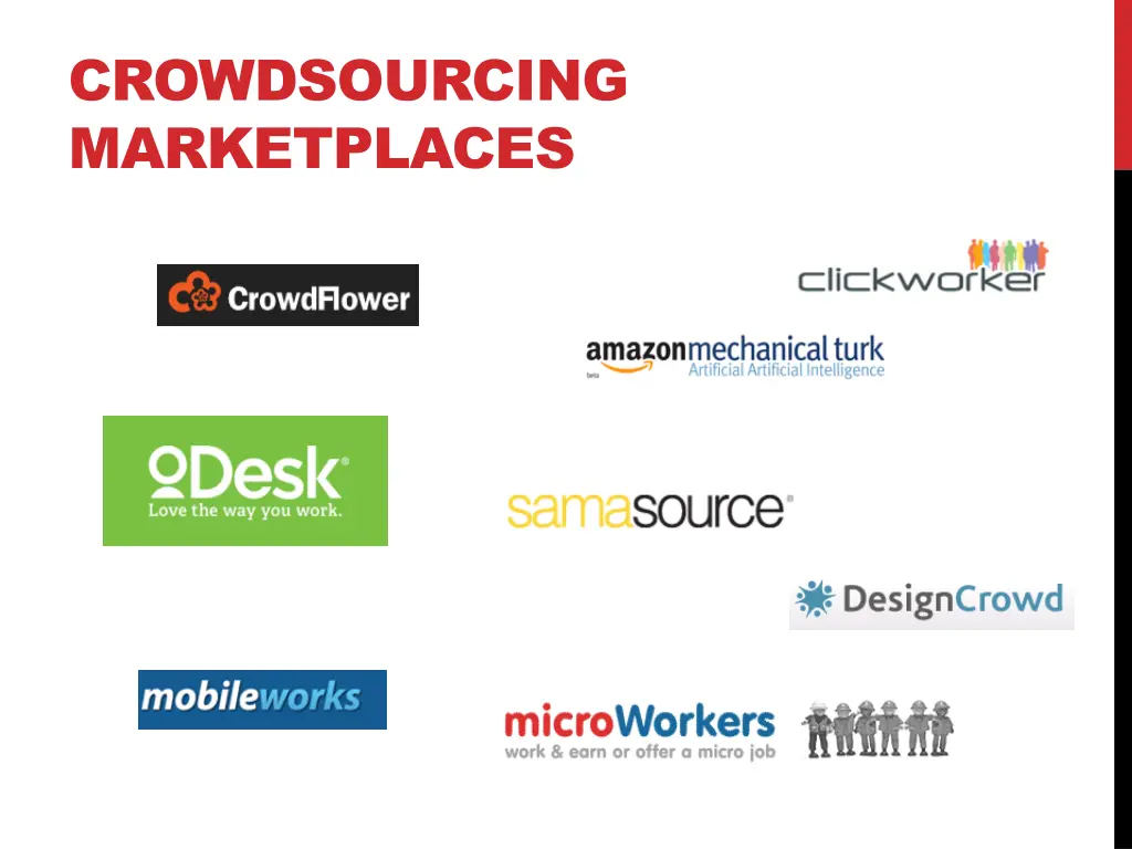 crowdsourcing marketplaces