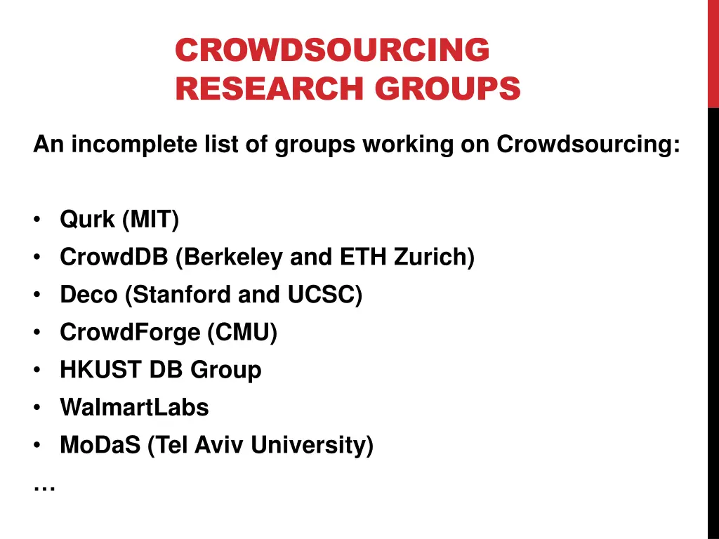 crowdsourcing research groups