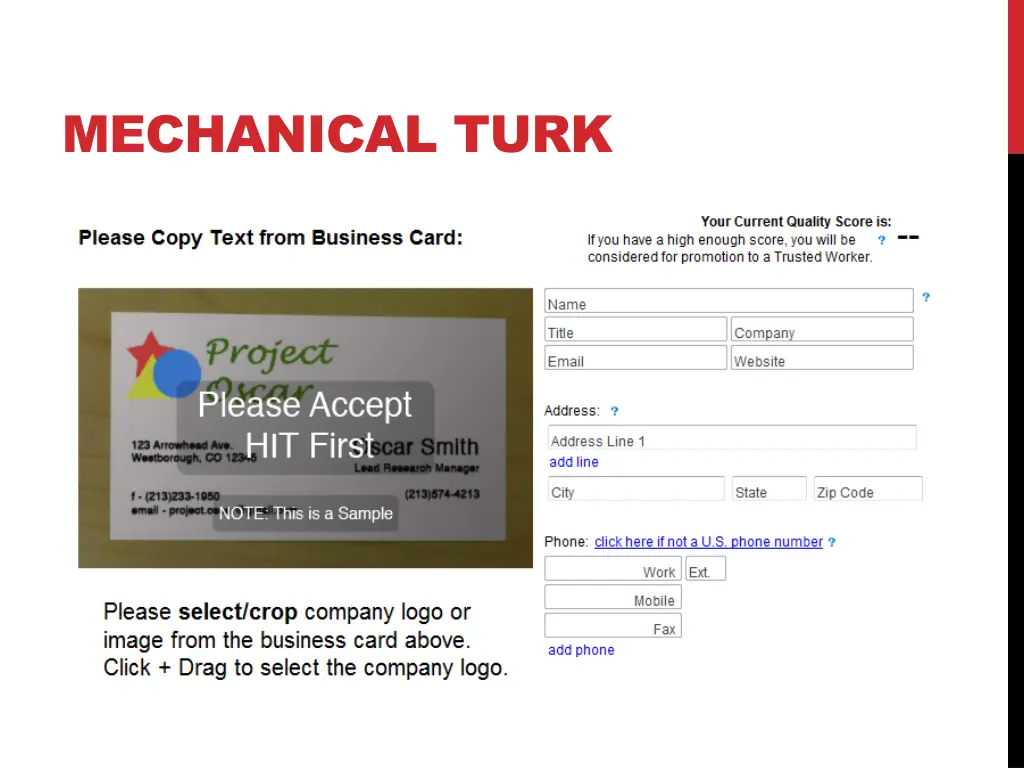 mechanical turk