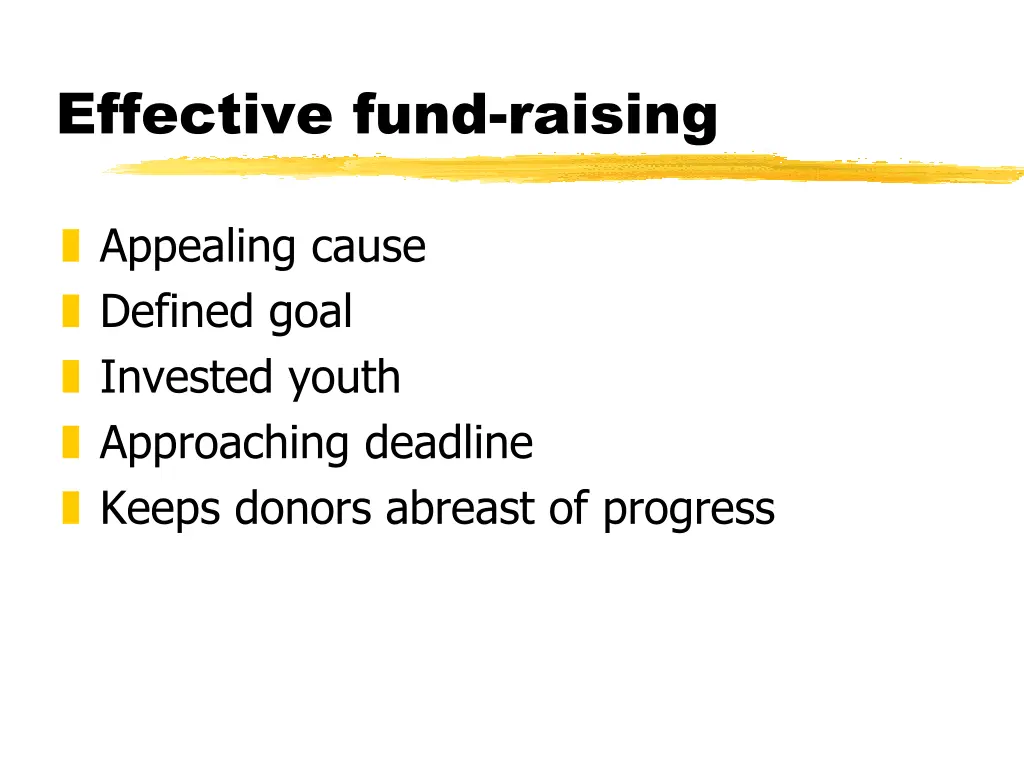 effective fund raising