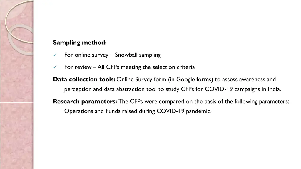 sampling method