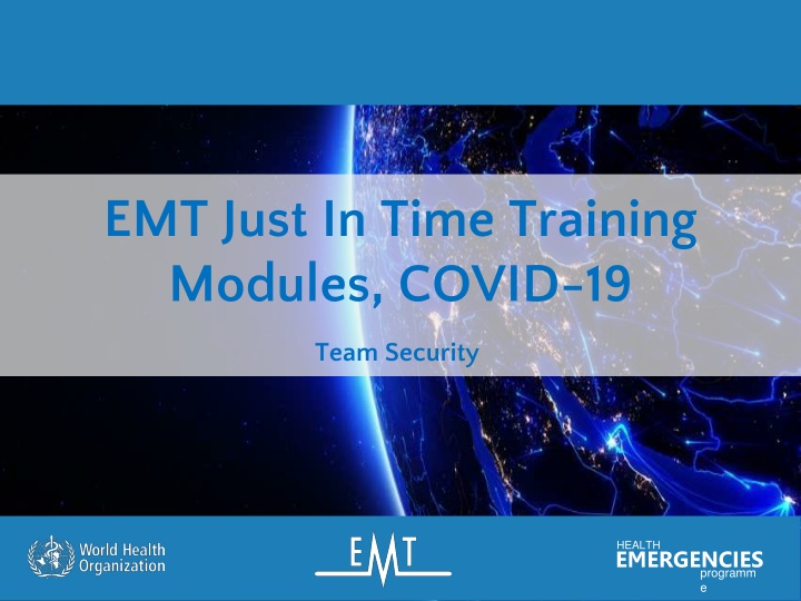 emt just in time training modules covid 19