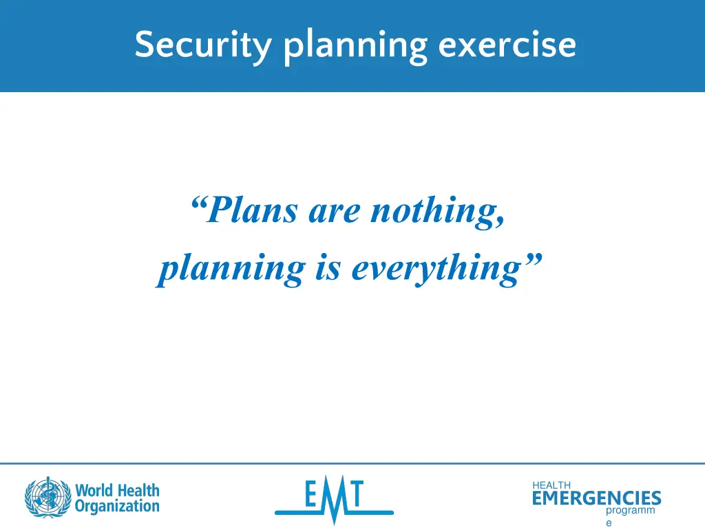 security planning exercise