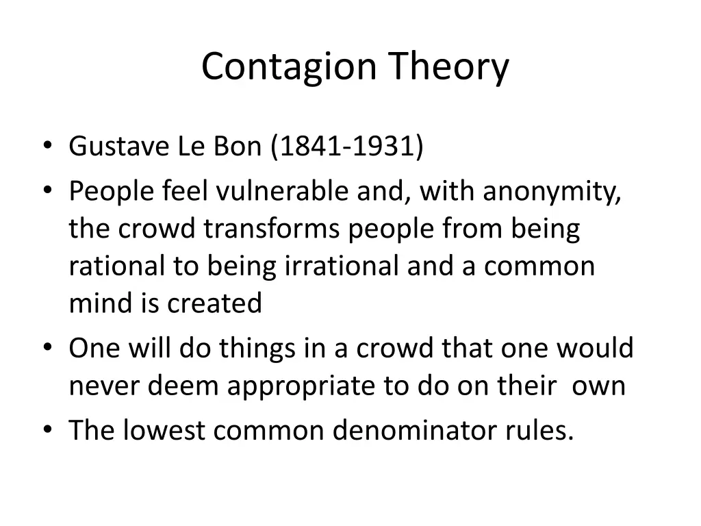 contagion theory