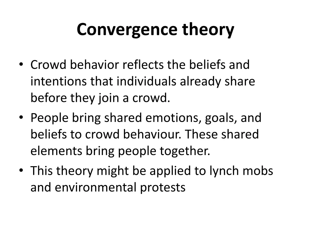 convergence theory