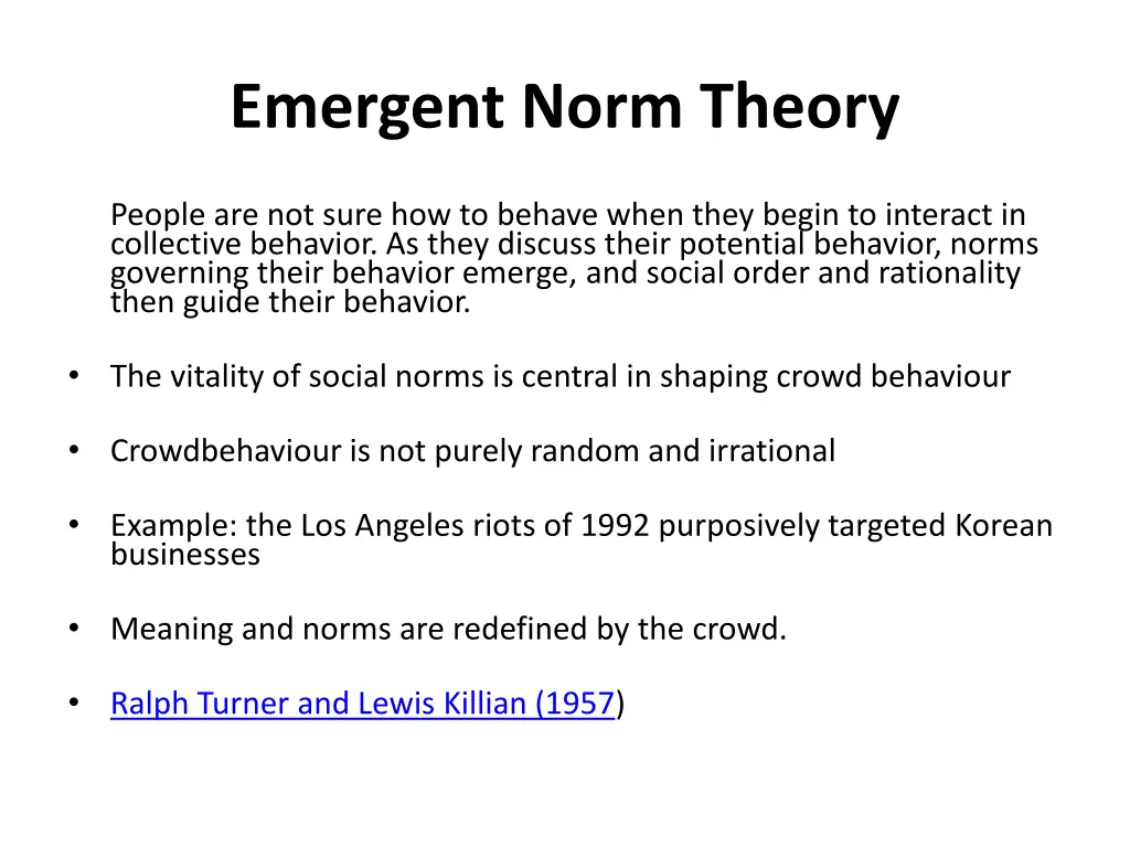 emergent norm theory