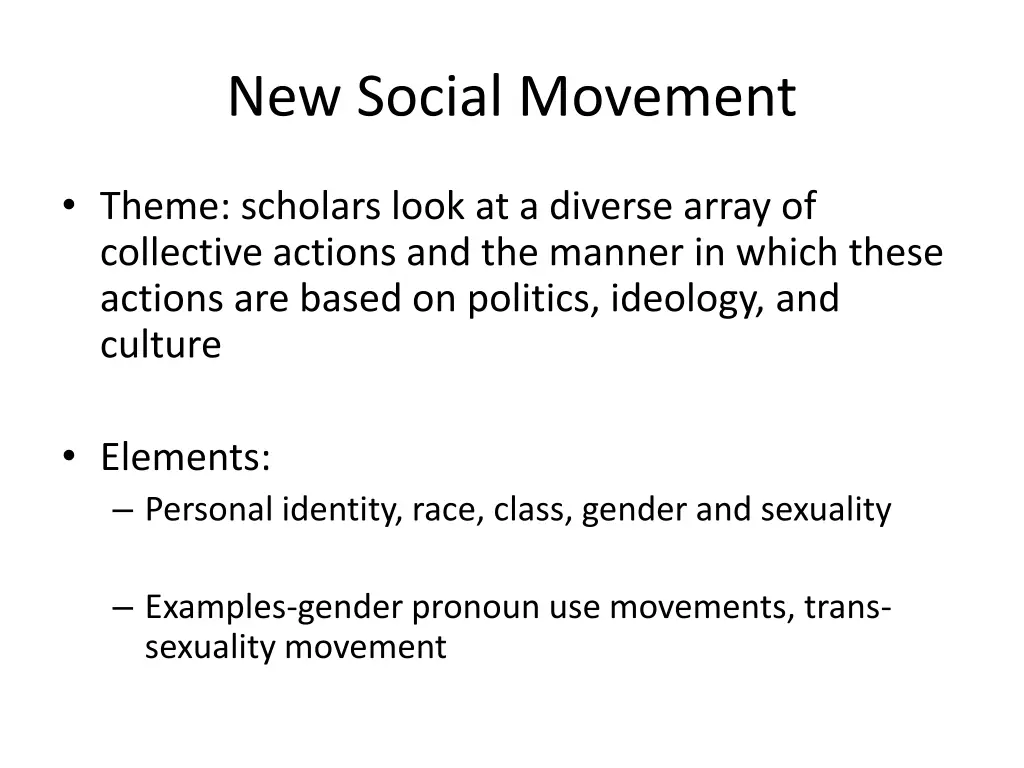 new social movement