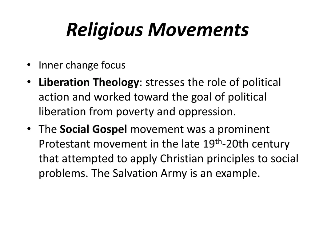 religious movements