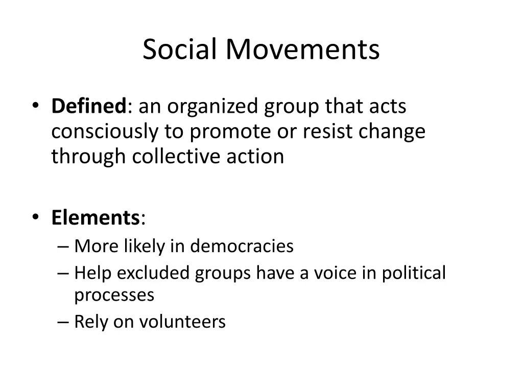 social movements