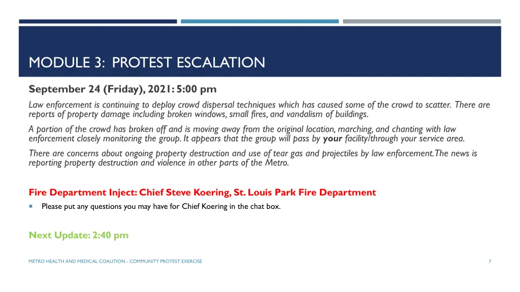 module 3 protest escalation