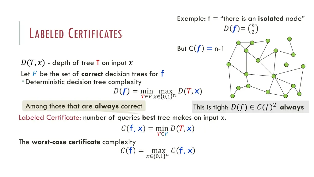 example f there is an isolated node