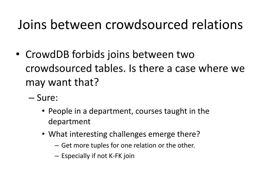 joins between crowdsourced relations 2