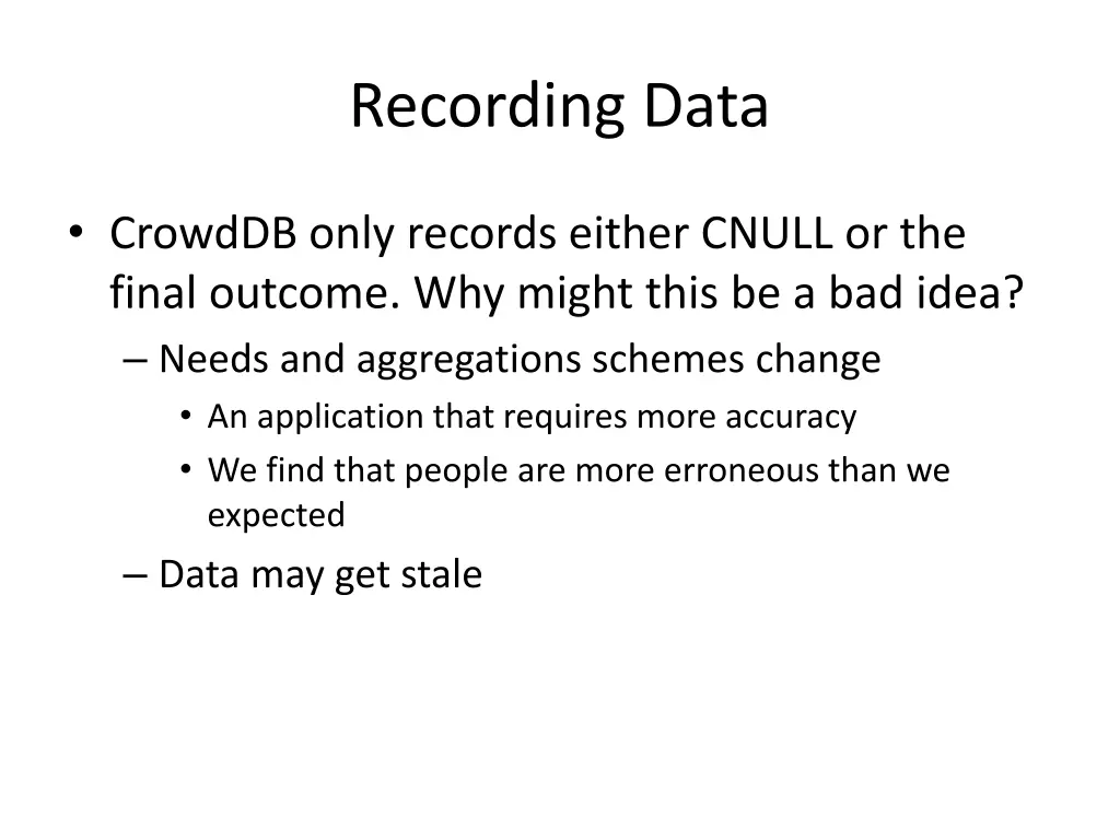 recording data 1