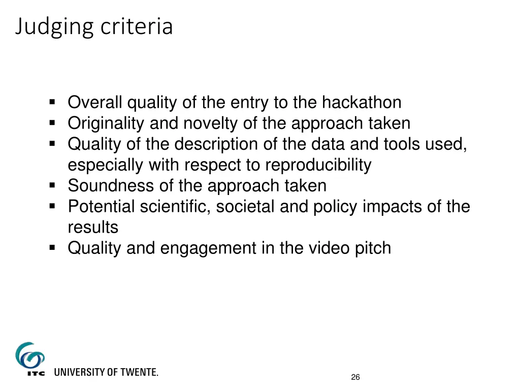 judging criteria