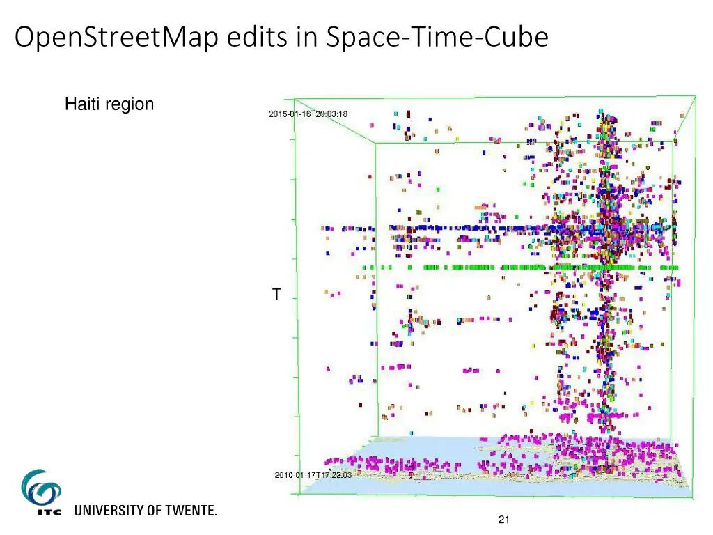 openstreetmap edits in space time cube