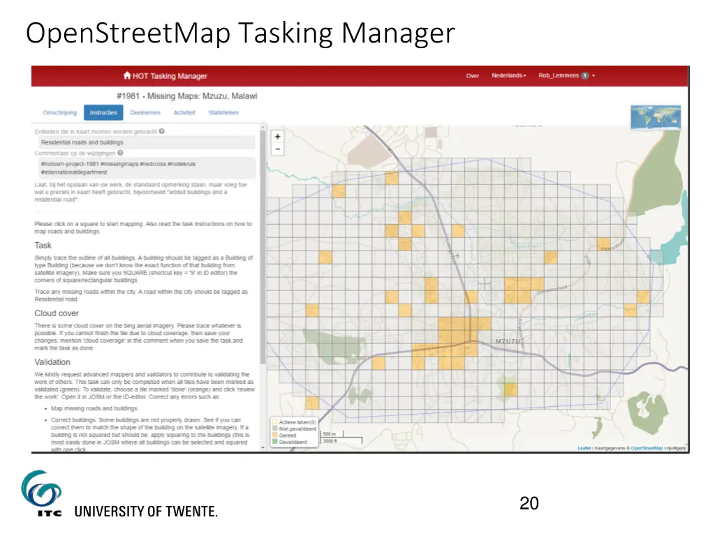 openstreetmap tasking manager