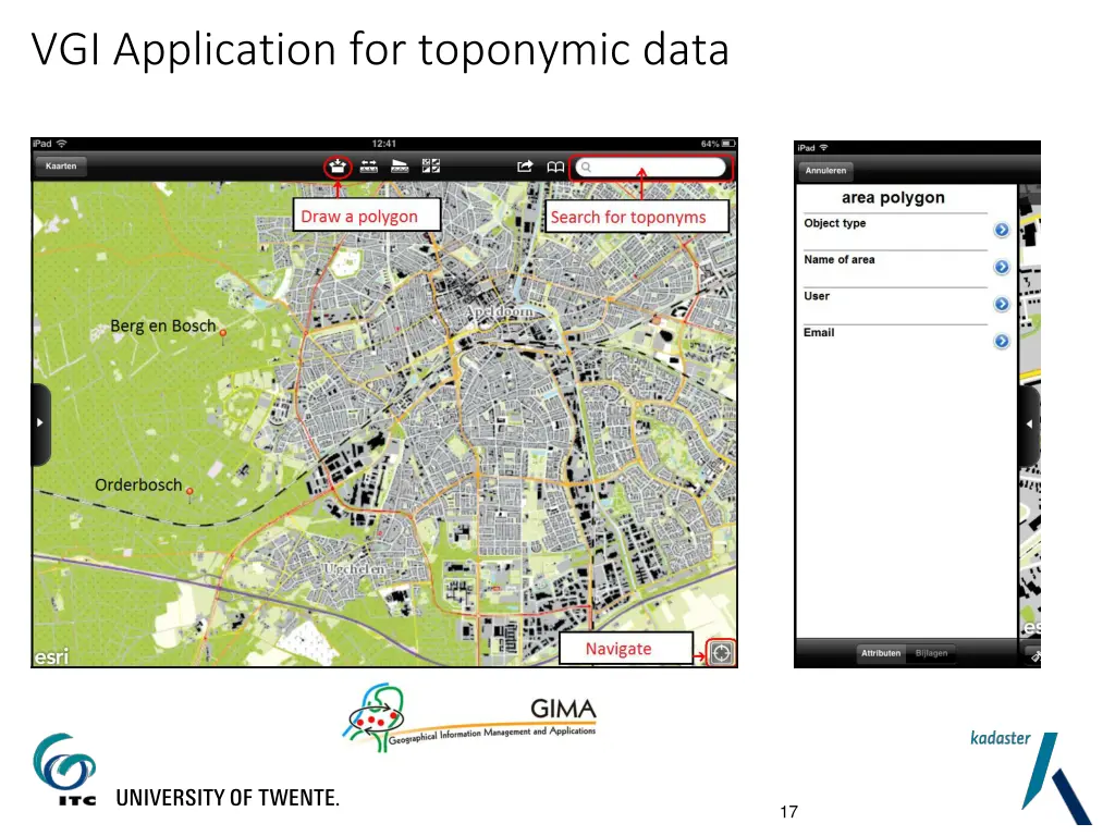 vgi application for toponymic data