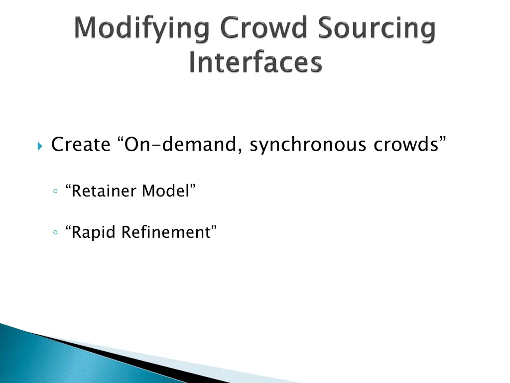 create on demand synchronous crowds