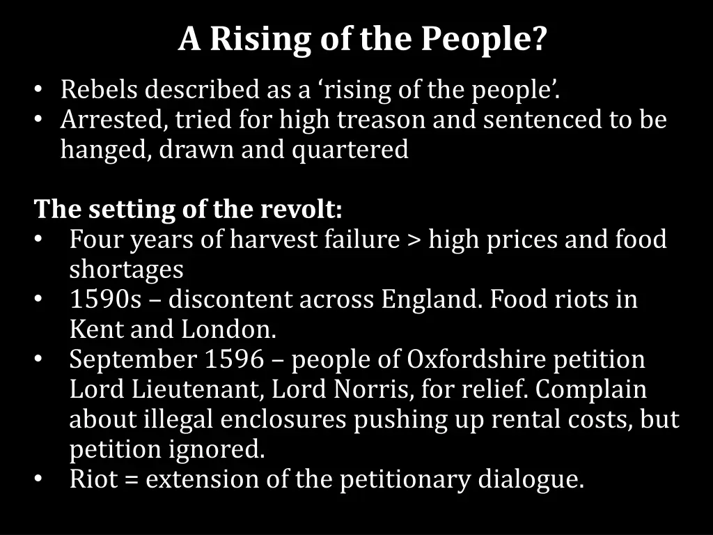 a rising of the people rebels described