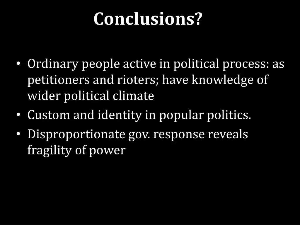 conclusions