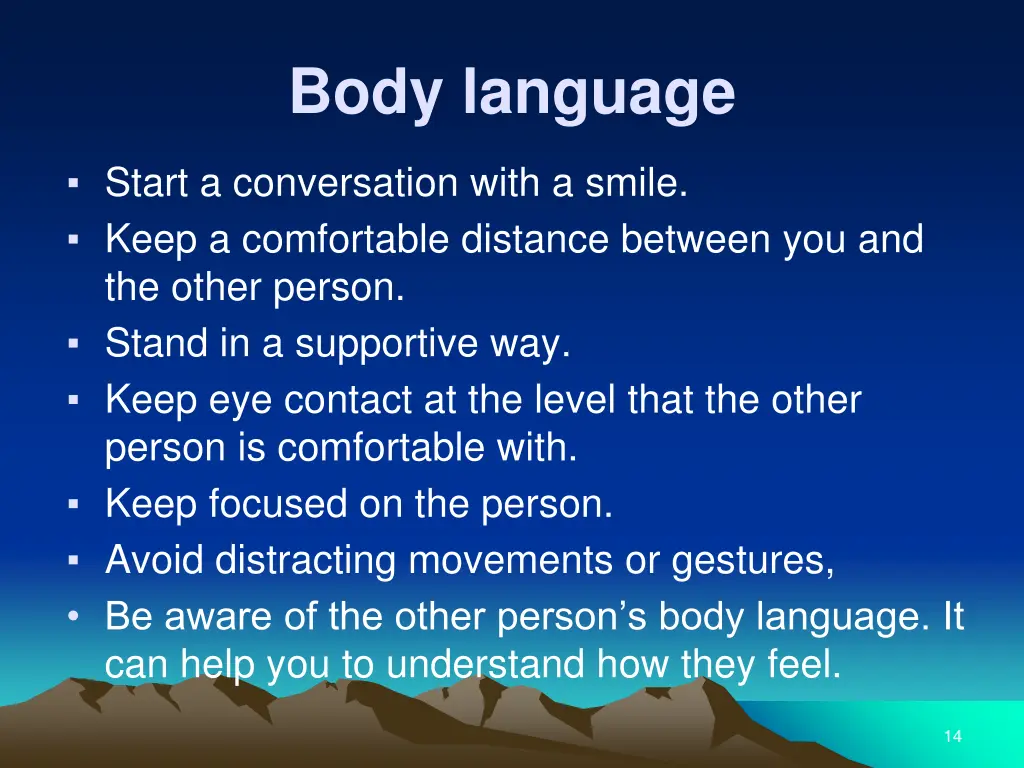 body language