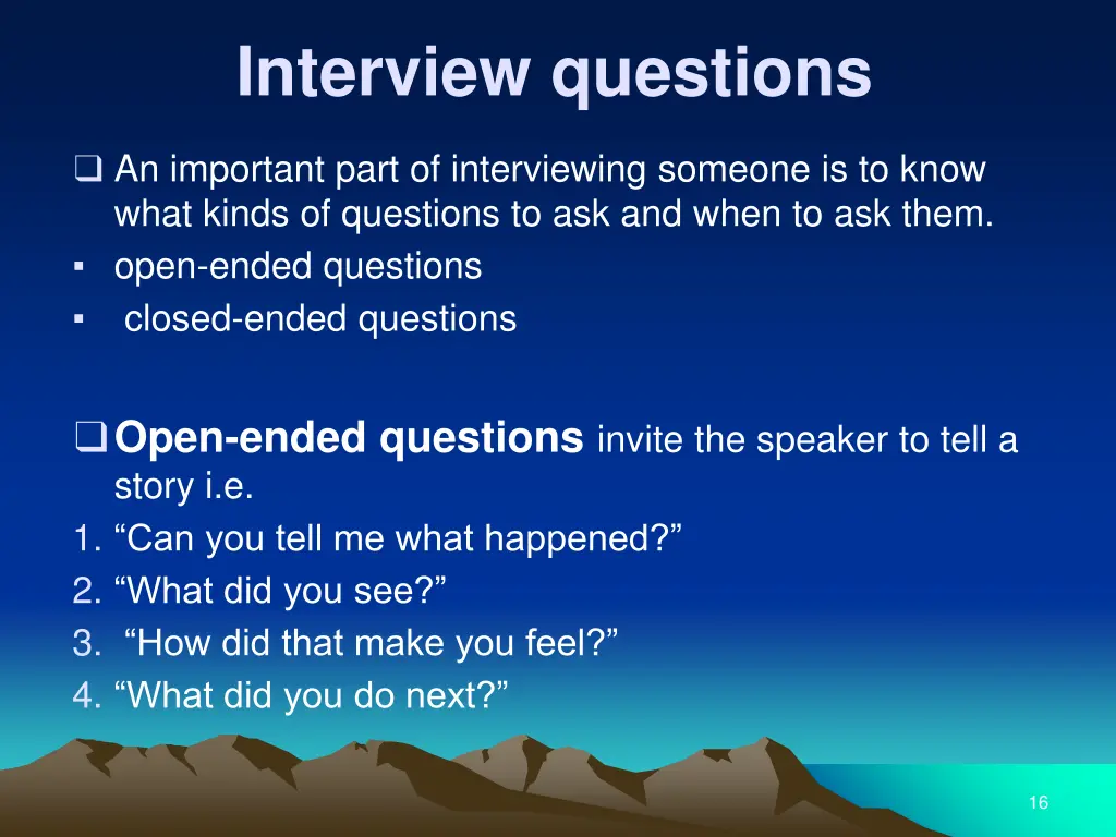 interview questions