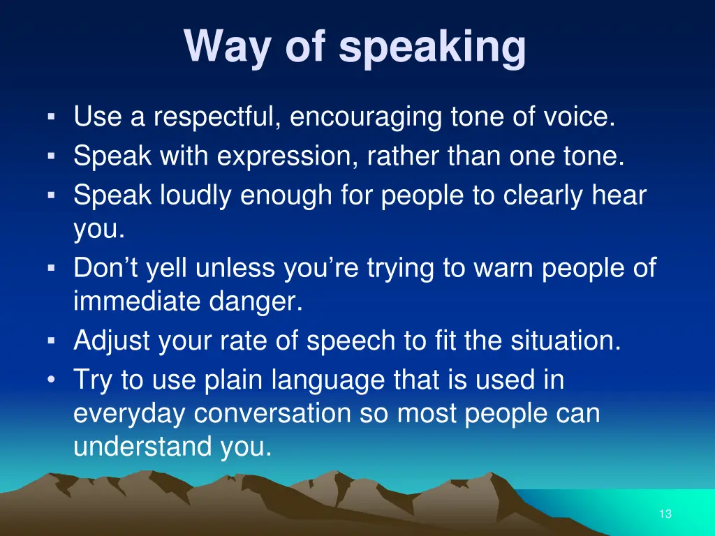 way of speaking