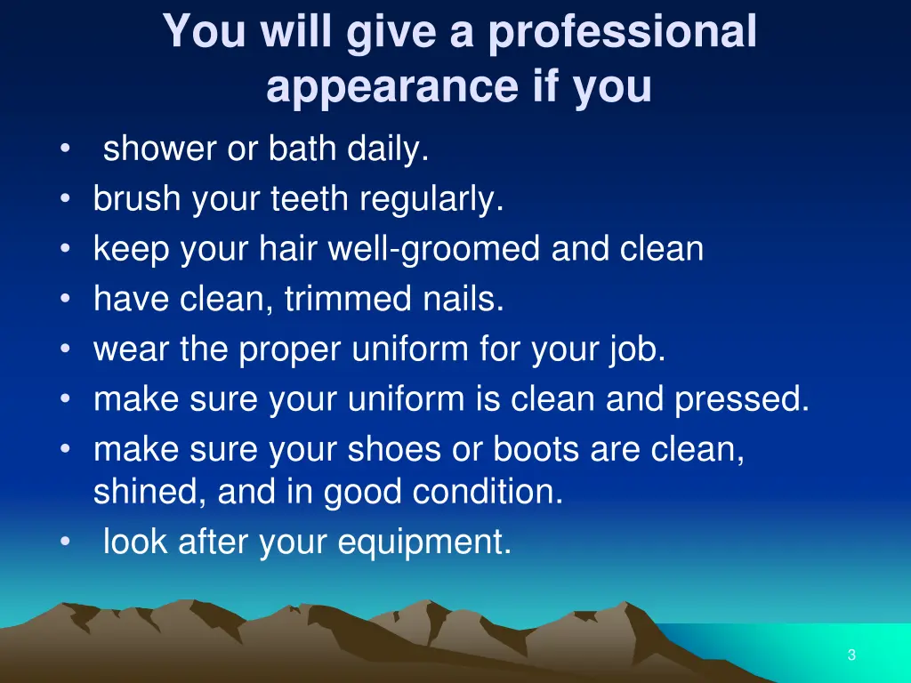 you will give a professional appearance