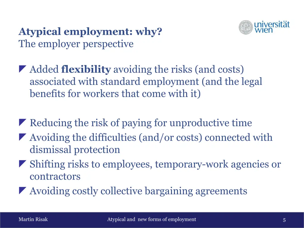 atypical employment why the employer perspective