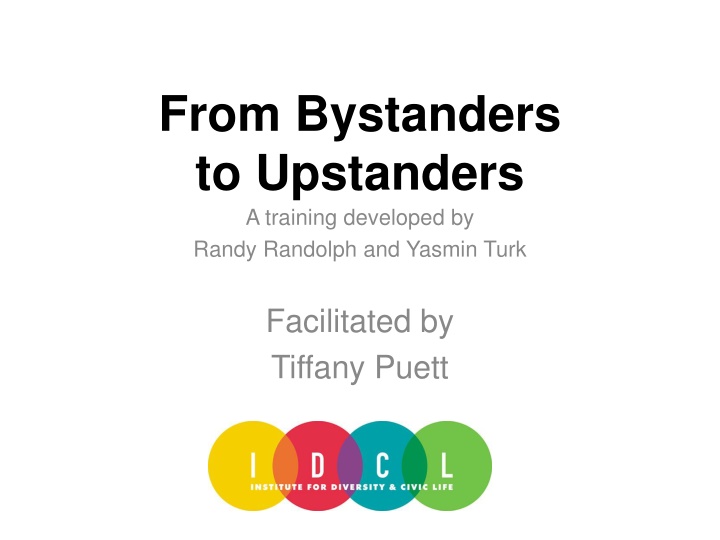 from bystanders to upstanders a training