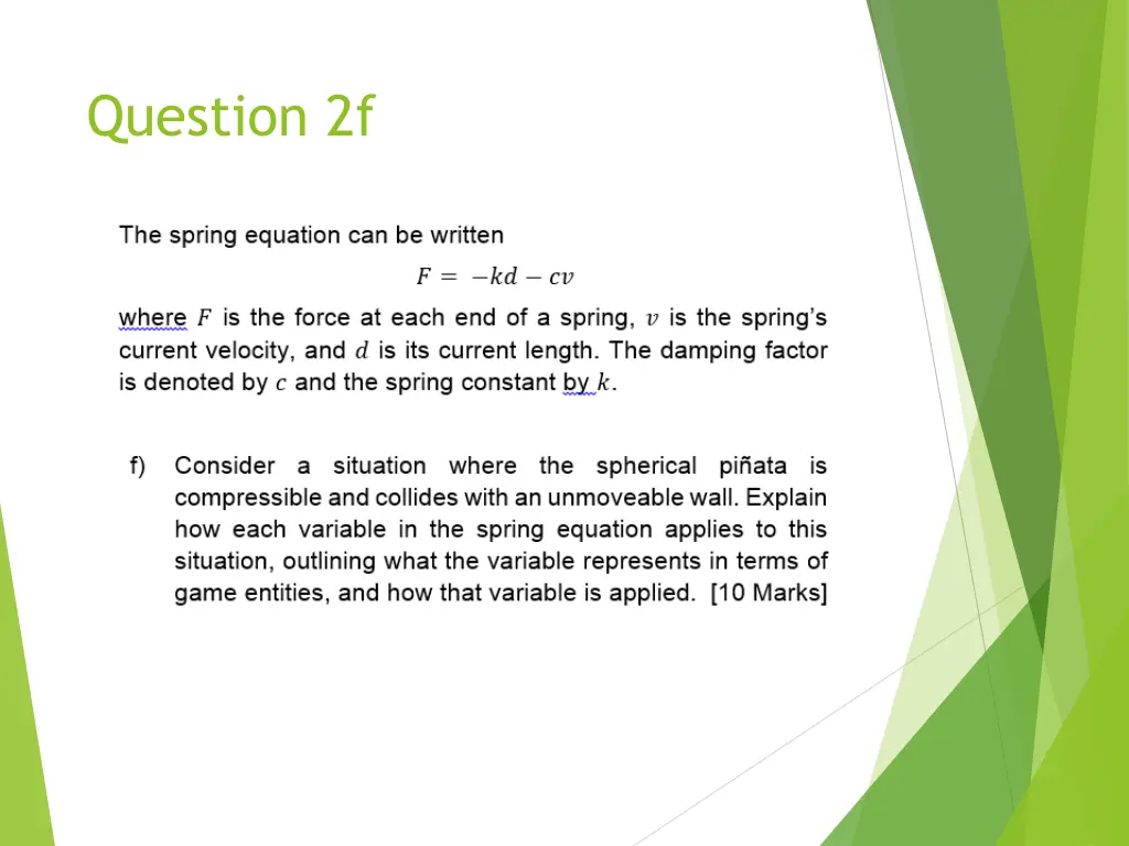 question 2f