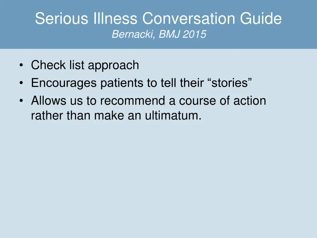 serious illness conversation guide bernacki