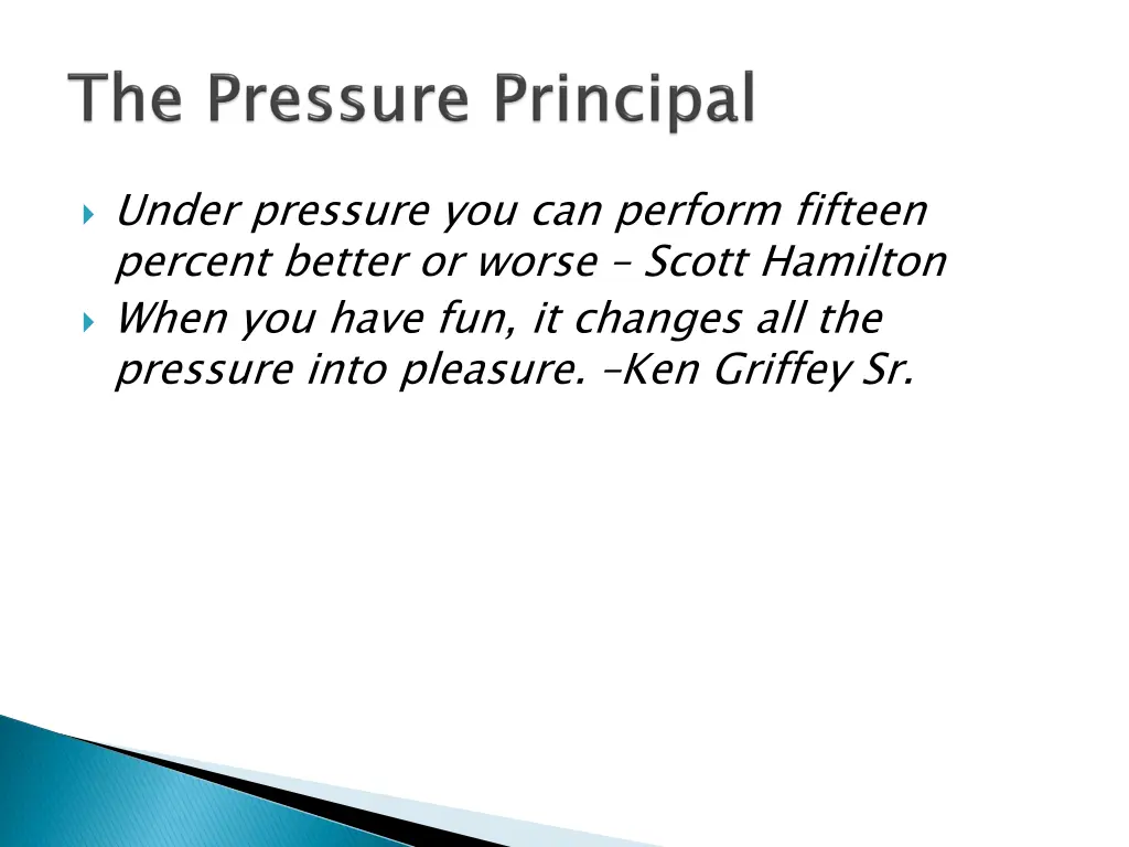 under pressure you can perform fifteen percent