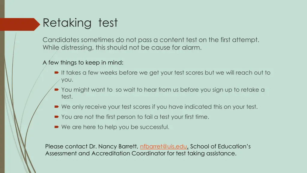 retaking test