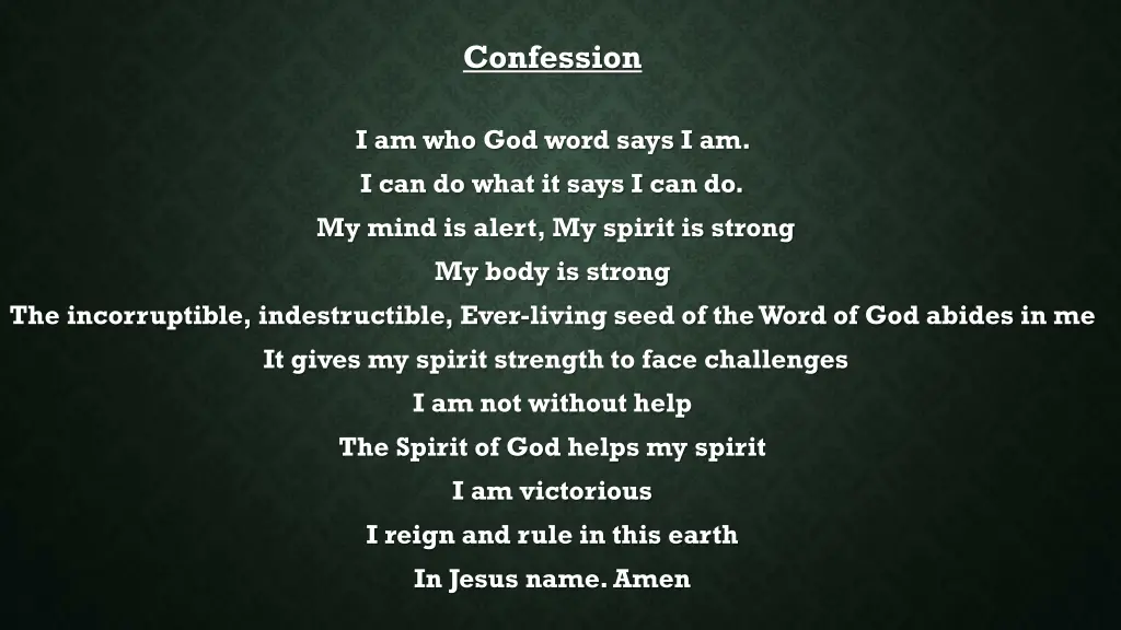 confession