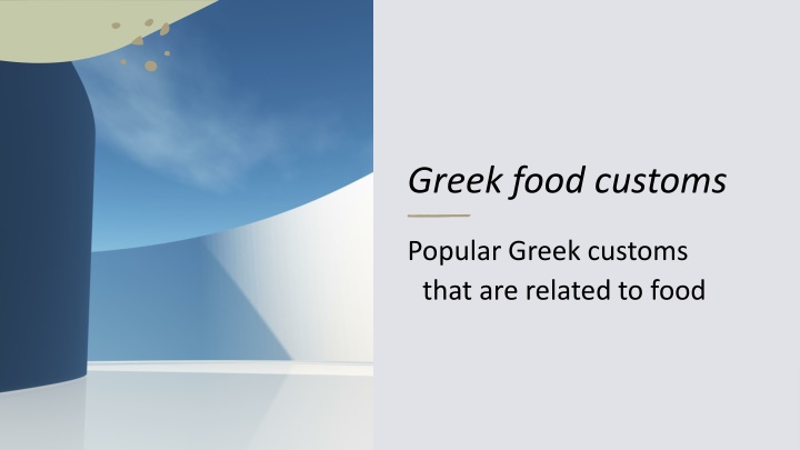 greek food customs