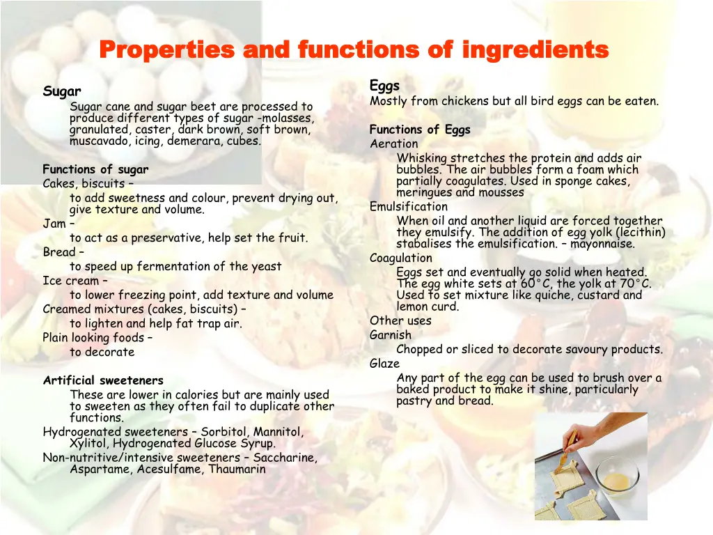 properties and functions of ingredients 4