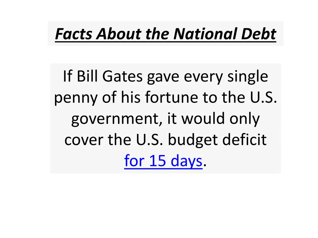 facts about the national debt 2