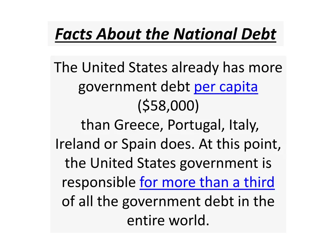 facts about the national debt 4