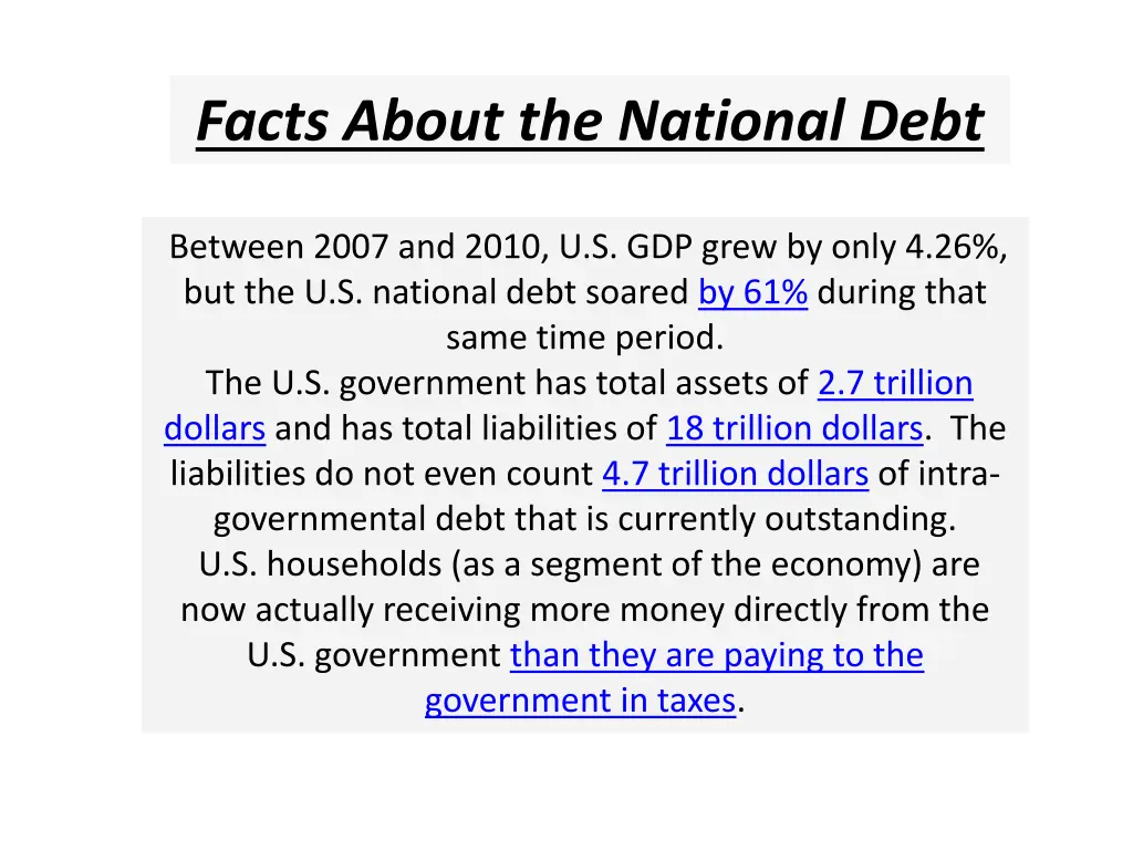 facts about the national debt 6