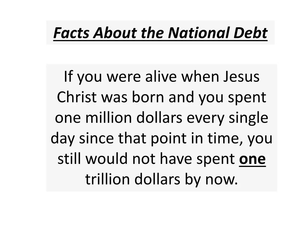 facts about the national debt