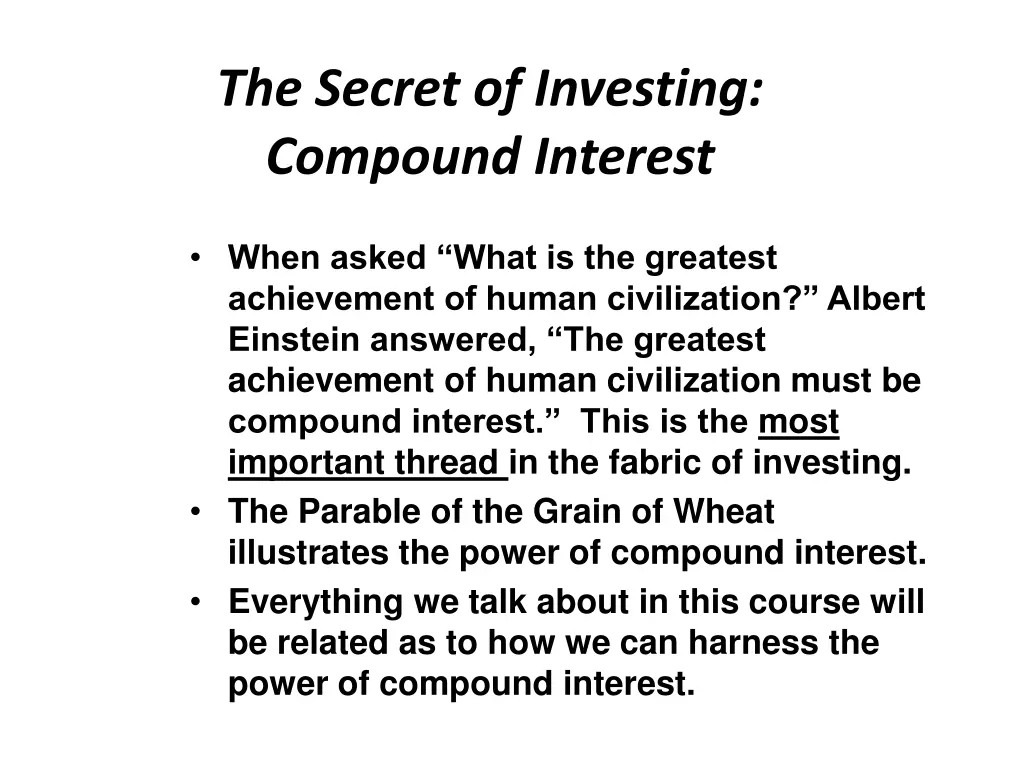 the secret of investing compound interest